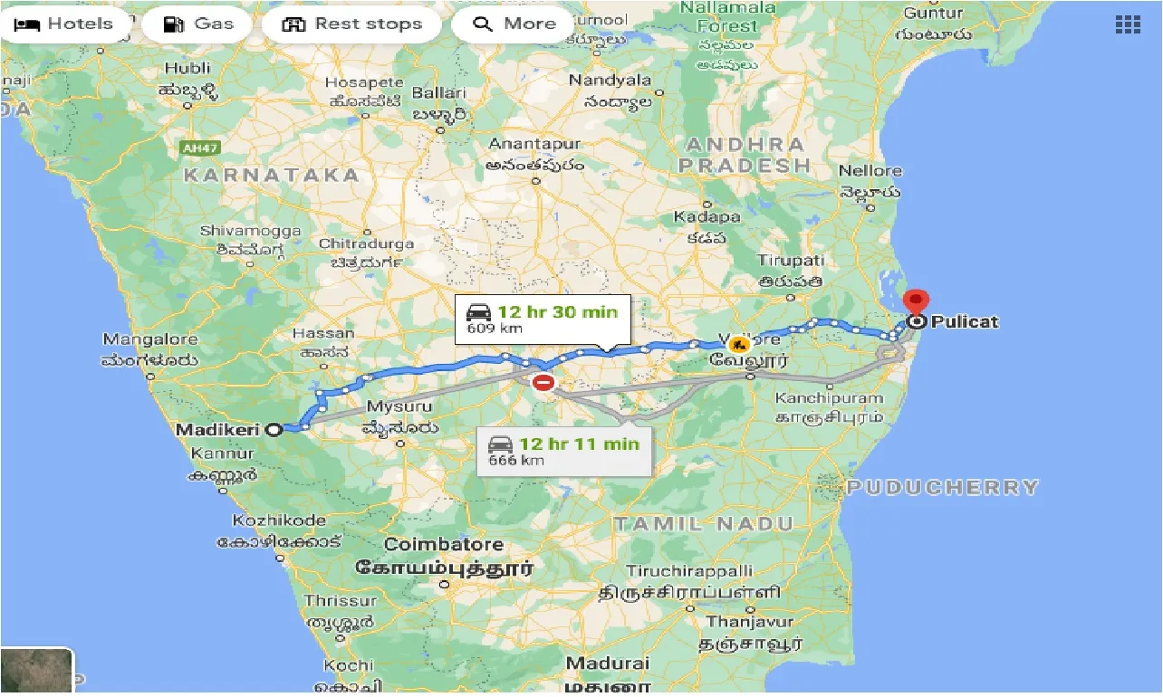 madikeri-to-pulicat-lake-taxi