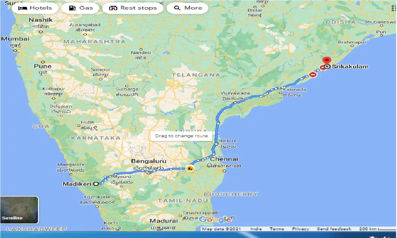 madikeri-to-srikakulam-taxi