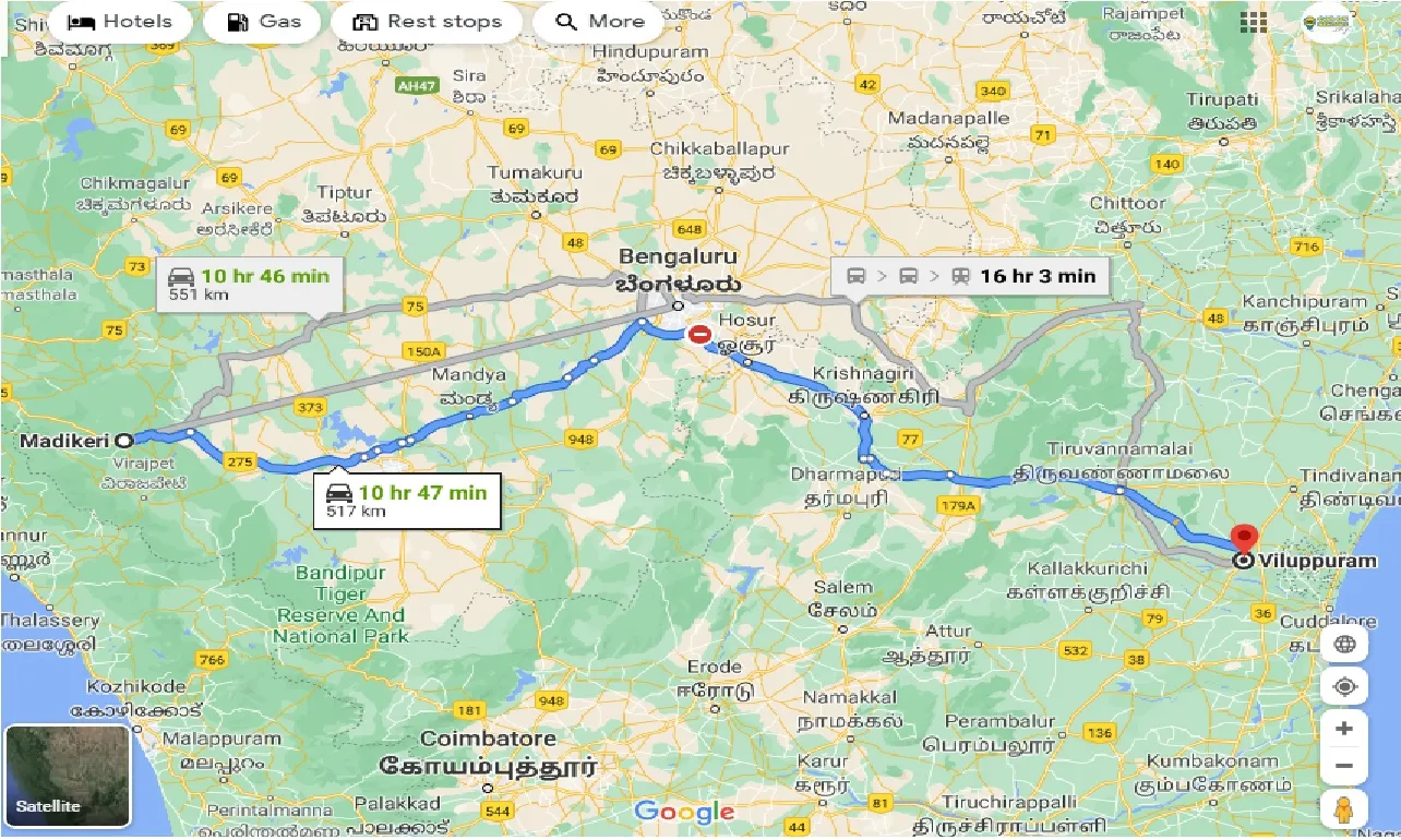madikeri-to-viluppuram-taxi