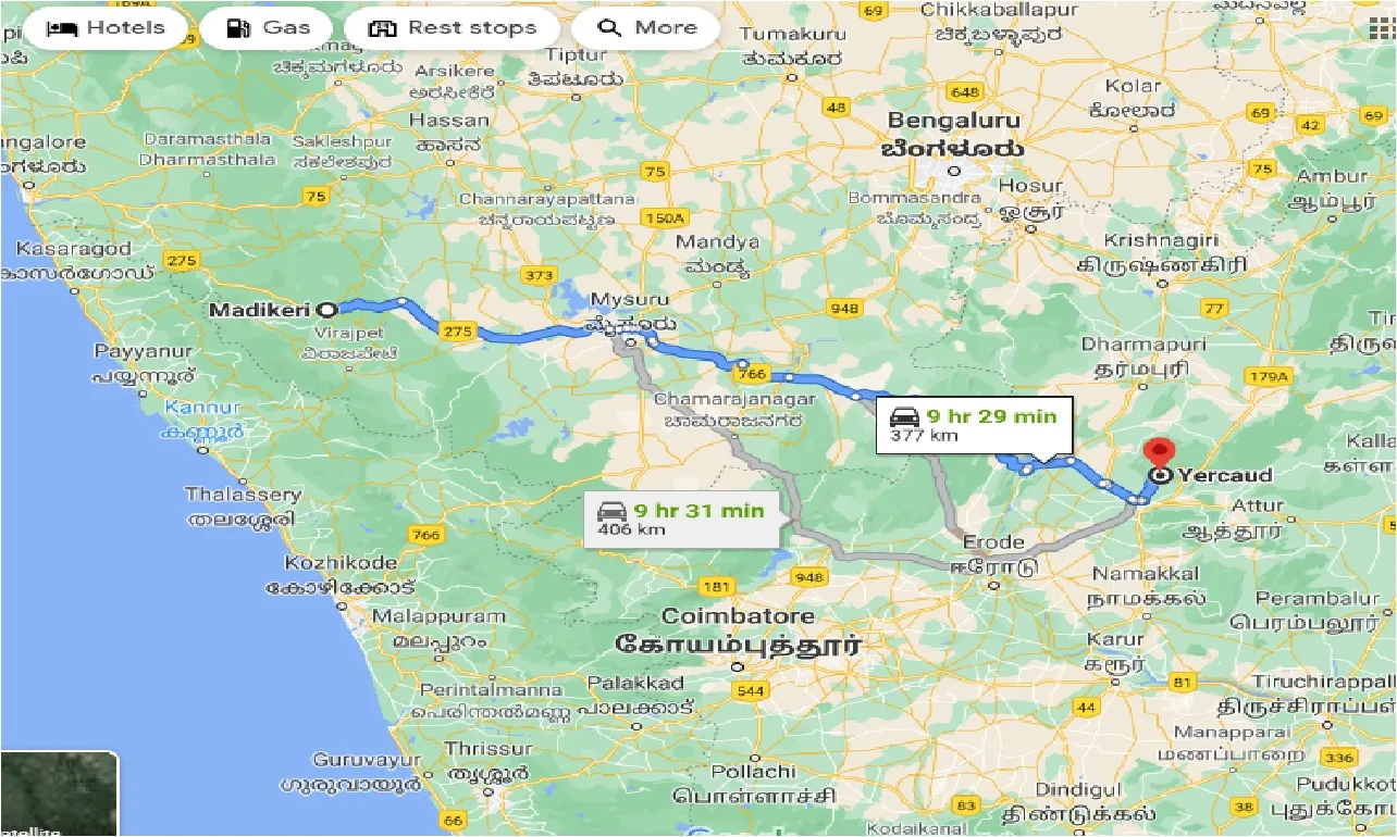 madikeri-to-yercaud-one-way