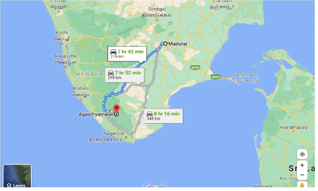 madurai-to-agasthyamalai-taxi