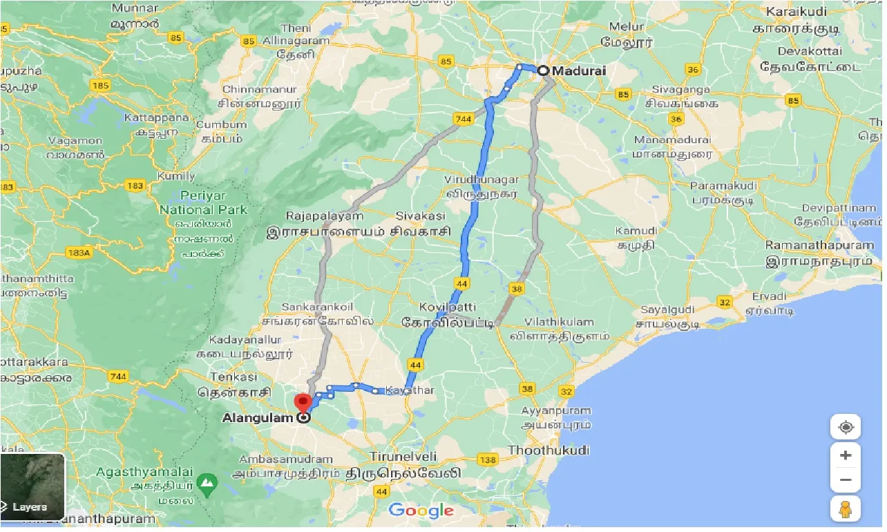 madurai-to-alangulam-one-way
