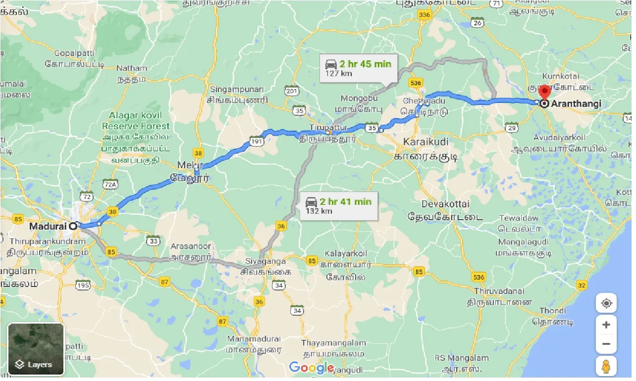 madurai-to-aranthangi-one-way