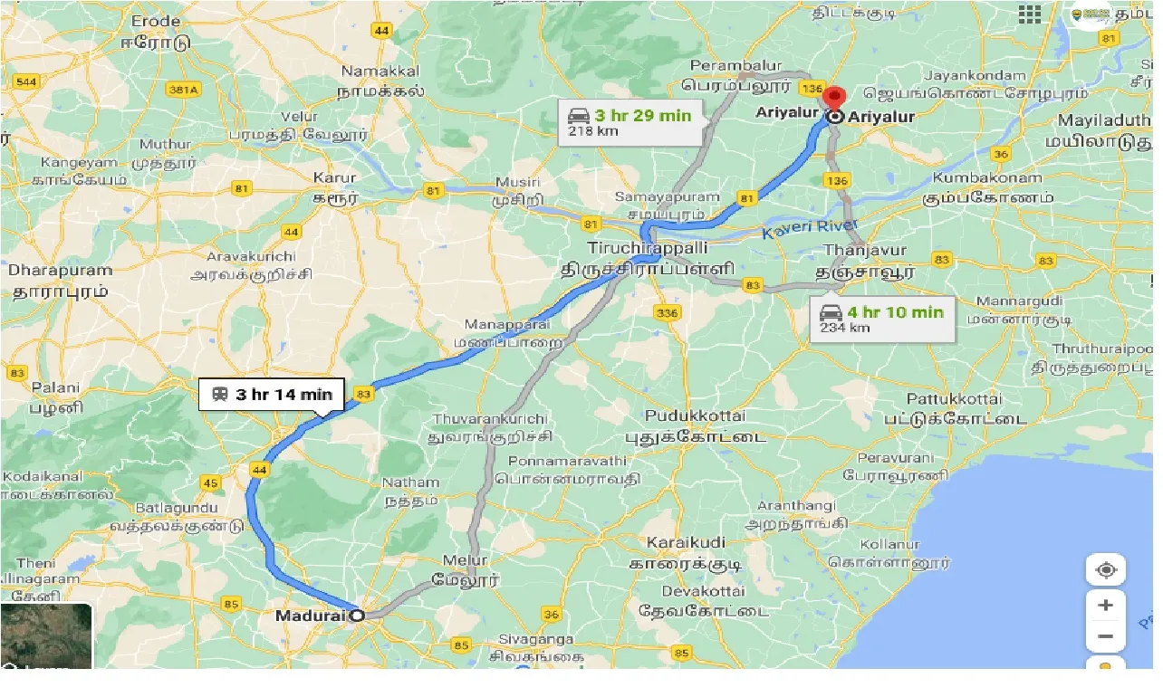 madurai-to-ariyalur-one-way