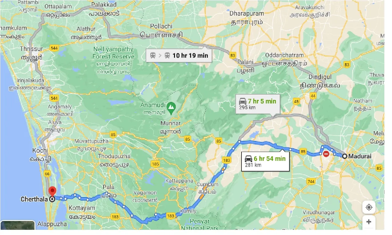 madurai-to-cherthala-one-way