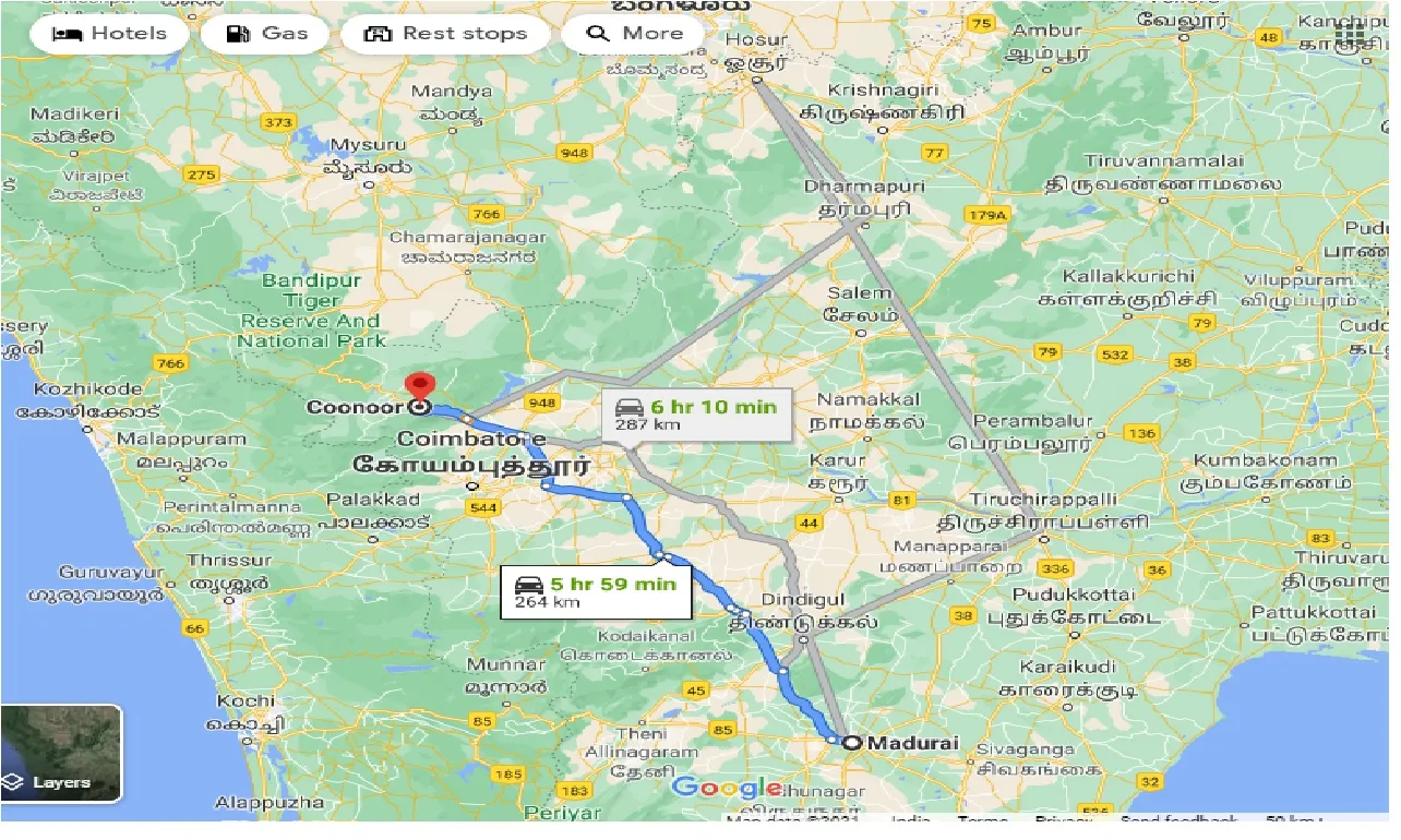 madurai-to-coonoor-one-way