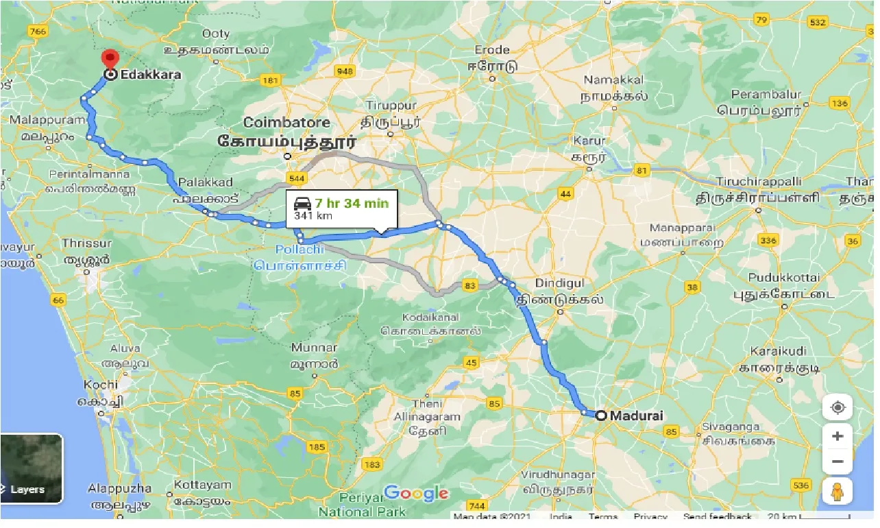 madurai-to-edakkara-one-way