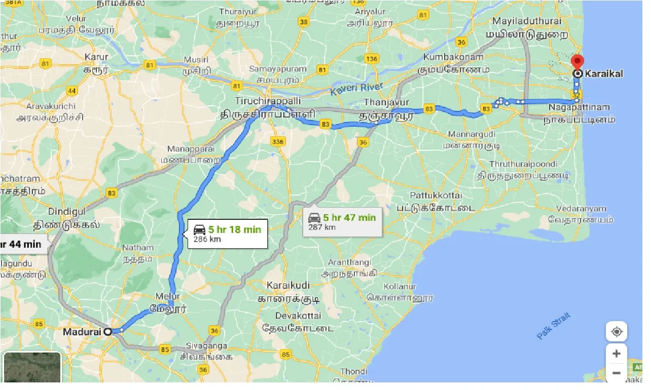 madurai-to-karaikal-one-way