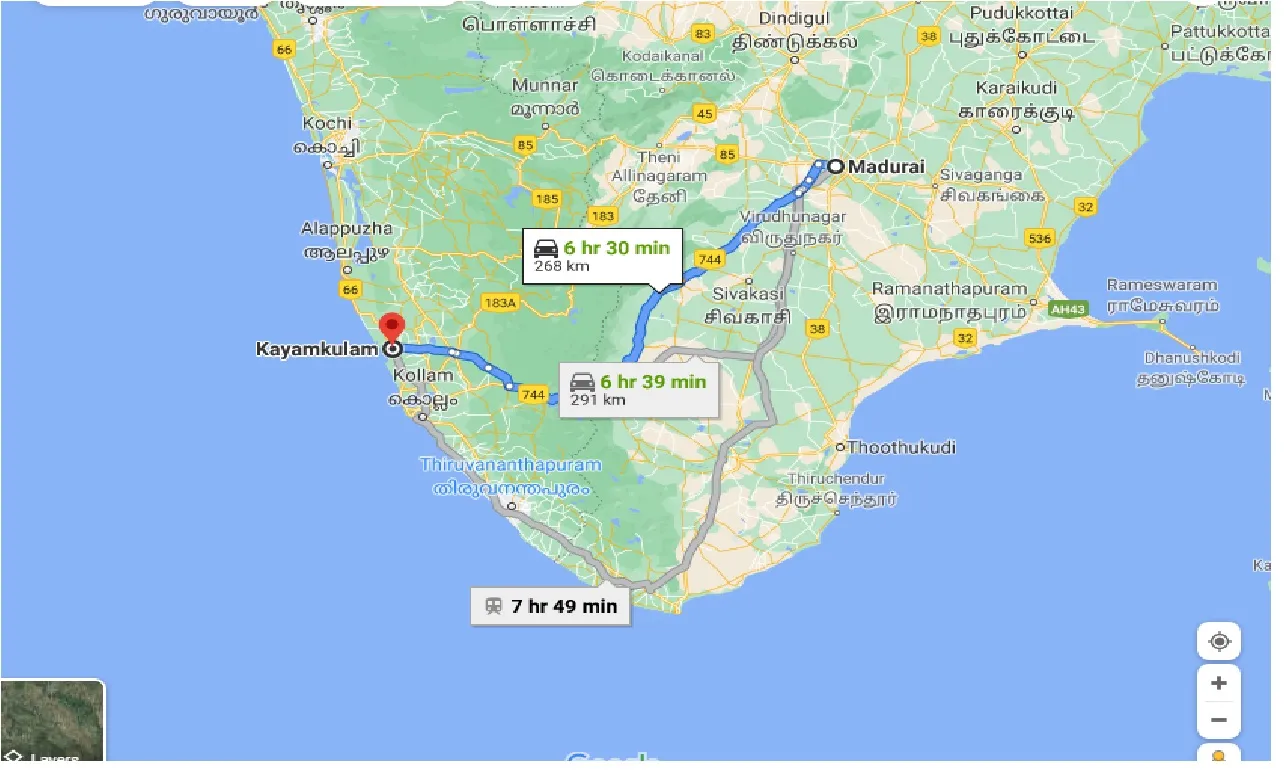 madurai-to-kayamkulam-one-way