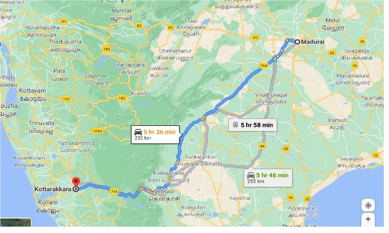 madurai-to-kottarakkara-taxi
