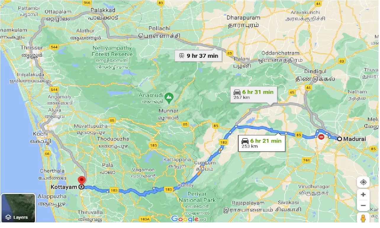 madurai-to-kottayam-taxi