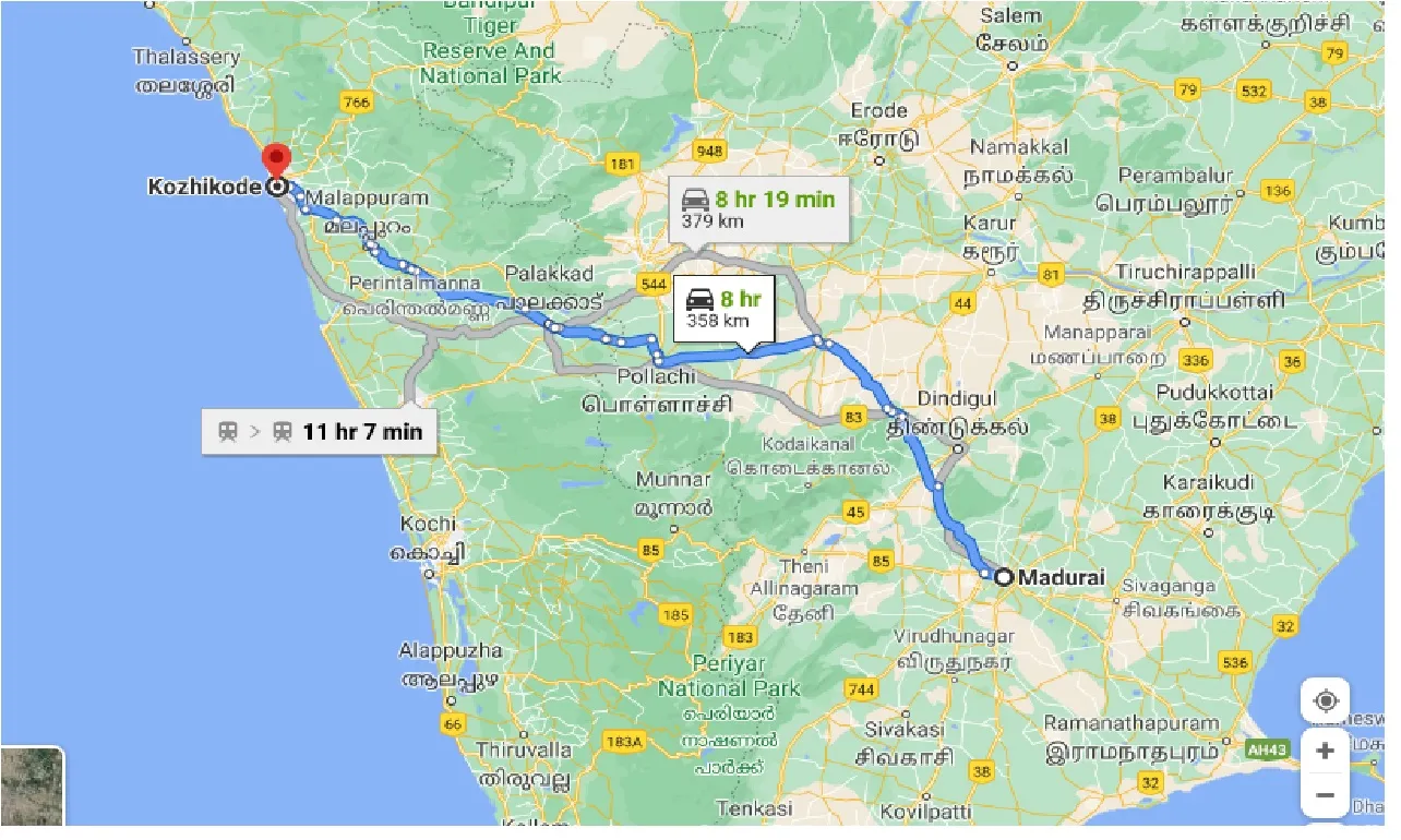 madurai-to-kozhikode-one-way