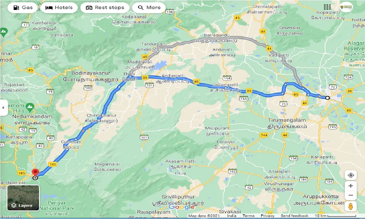 madurai-to-kumily-round-trip