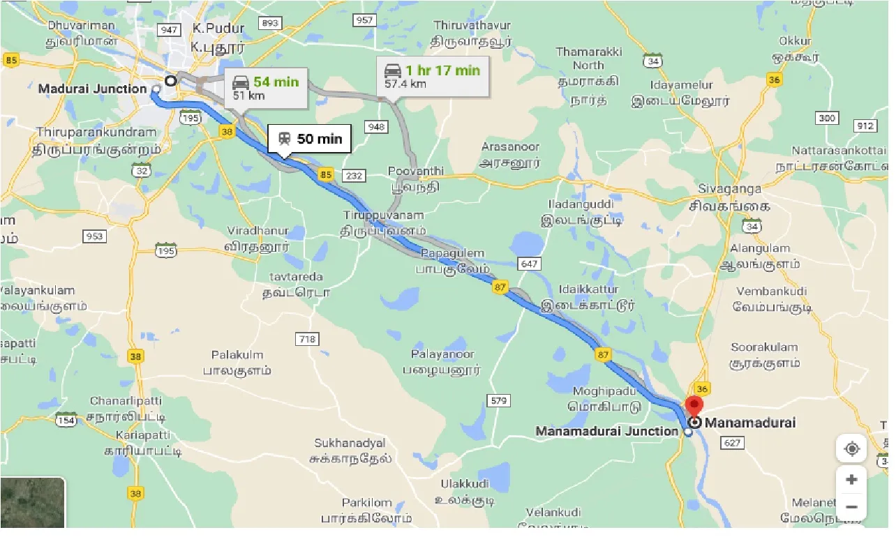madurai-to-manamadurai-one-way