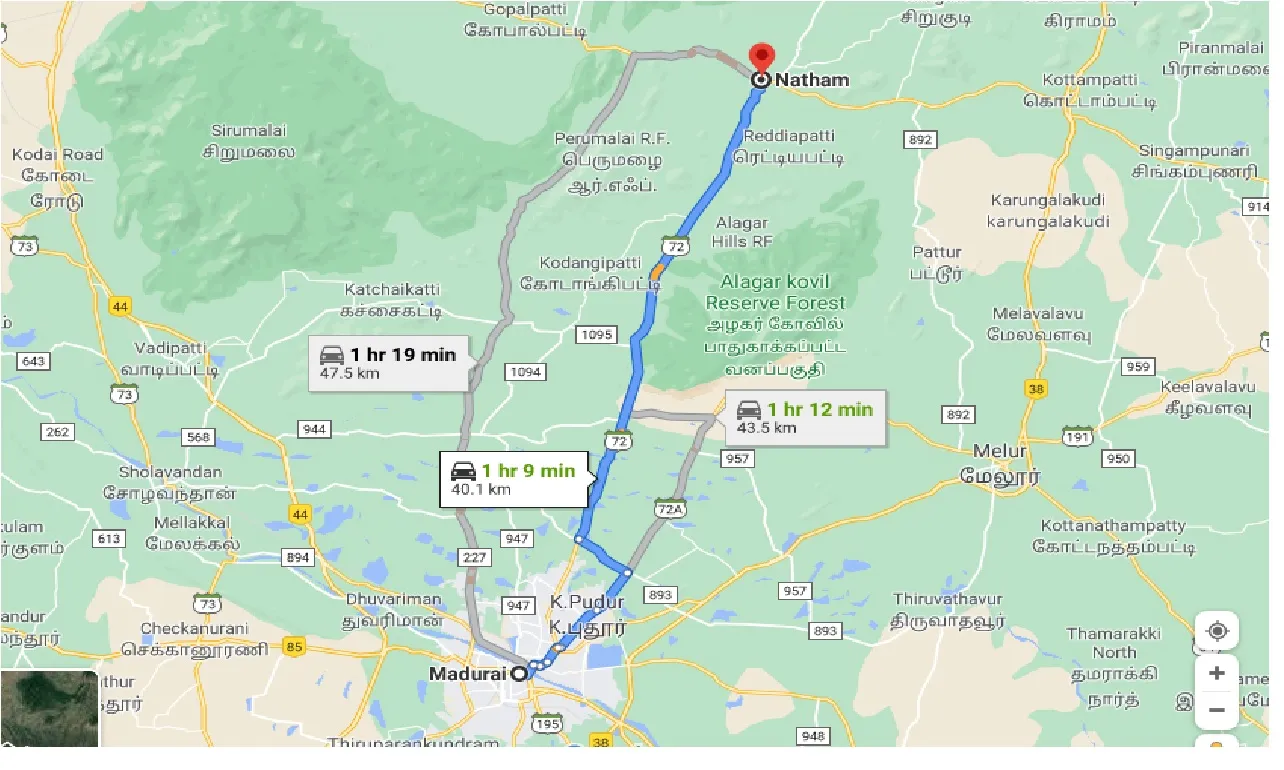 madurai-to-natham-one-way
