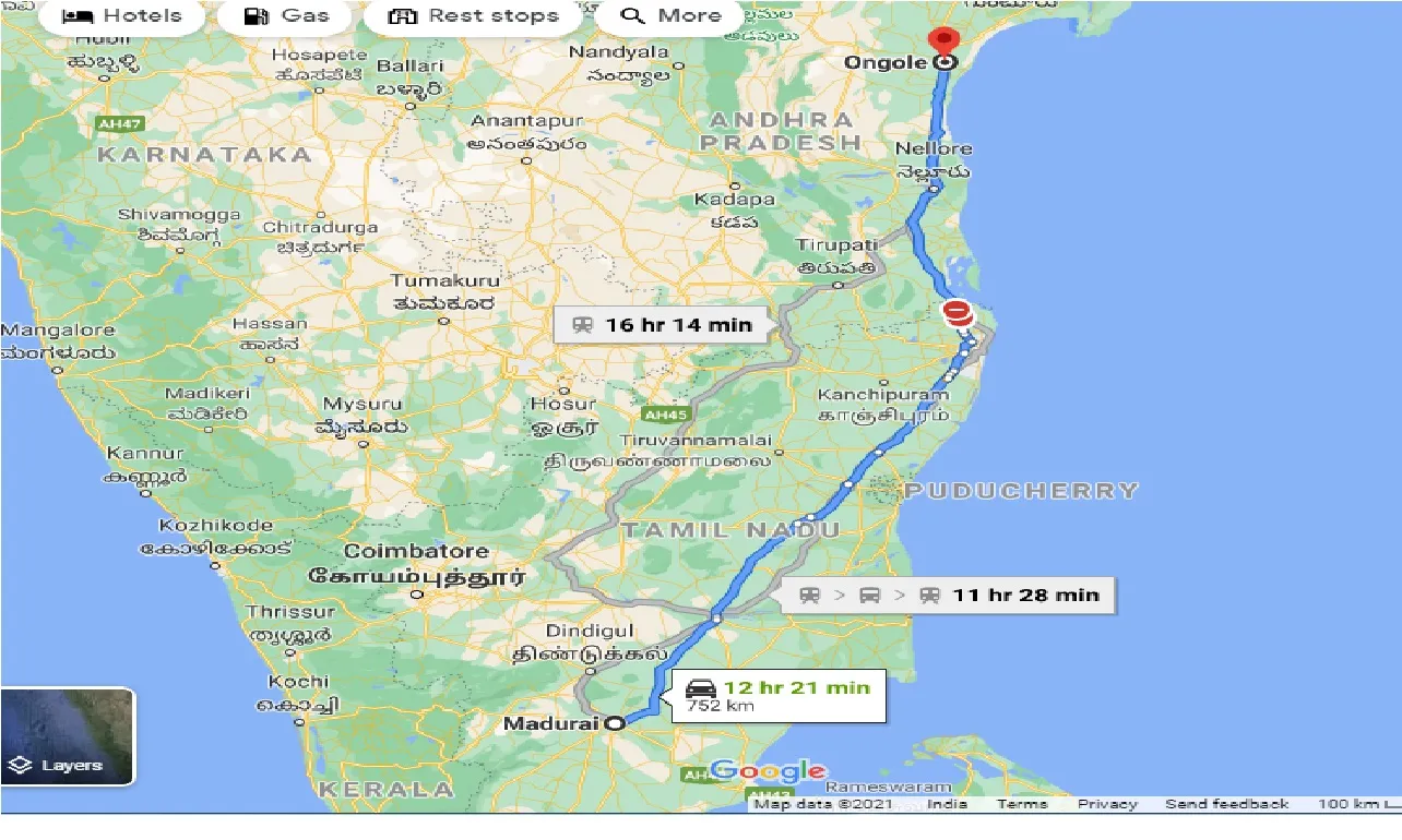 madurai-to-ongole-one-way