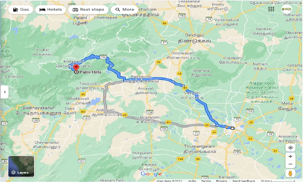 madurai-to-palani-hills-round-trip