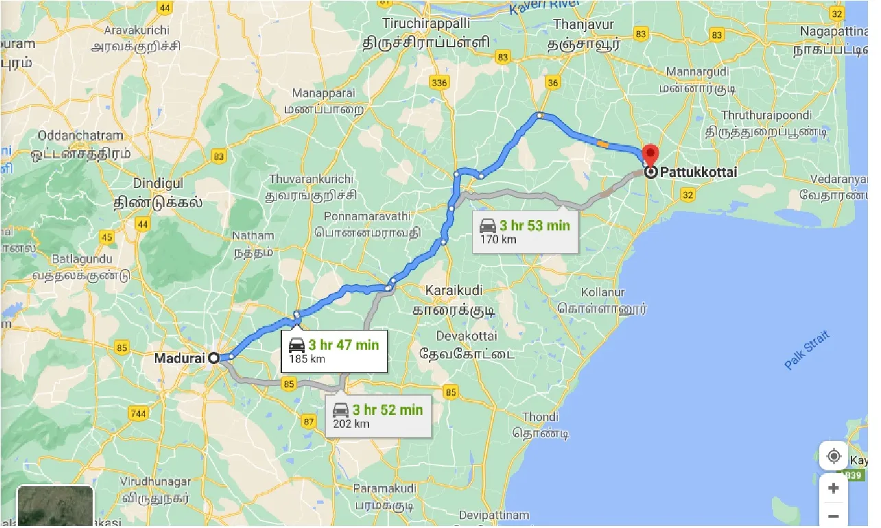 madurai-to-pattukkottai-one-way