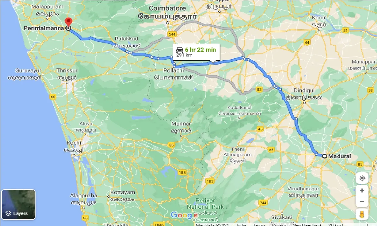 madurai-to-perintalmanna-one-way