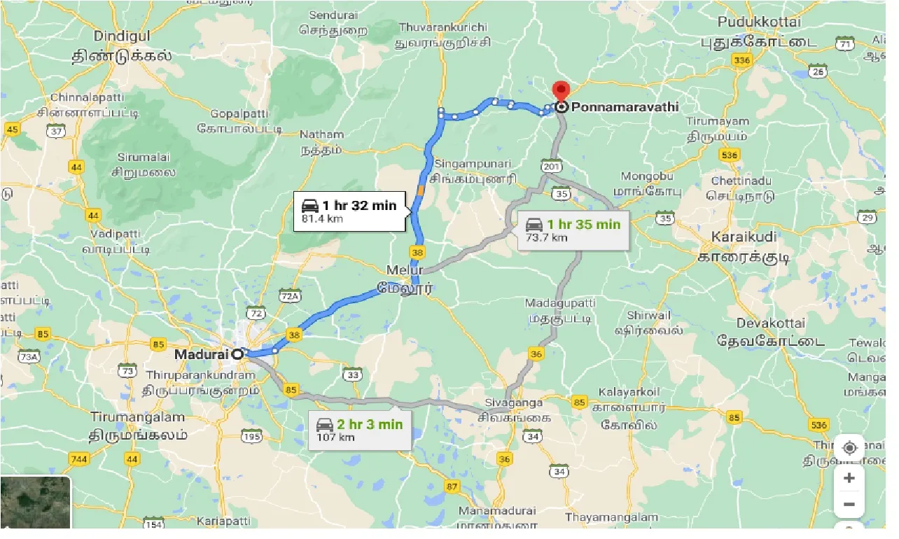 madurai-to-ponnamaravathi-one-way