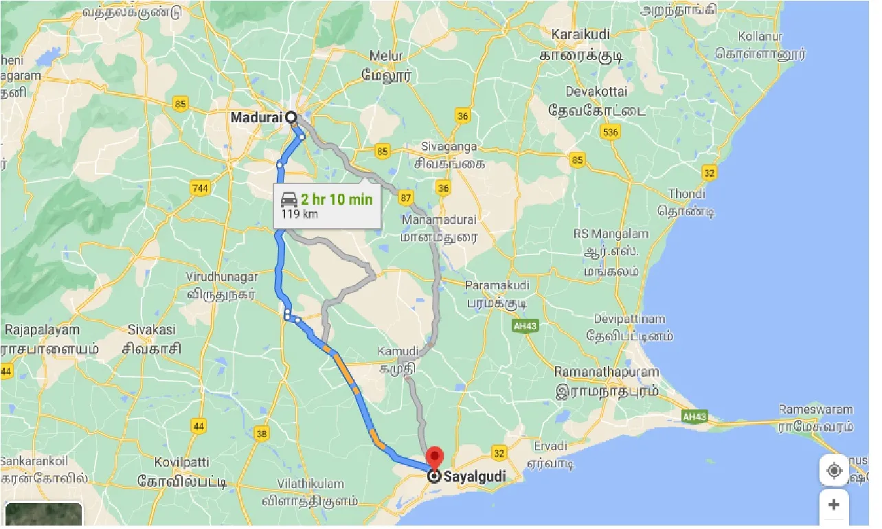 madurai-to-sayalgudi-one-way