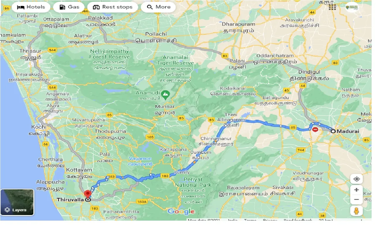 madurai-to-thiruvalla-one-way