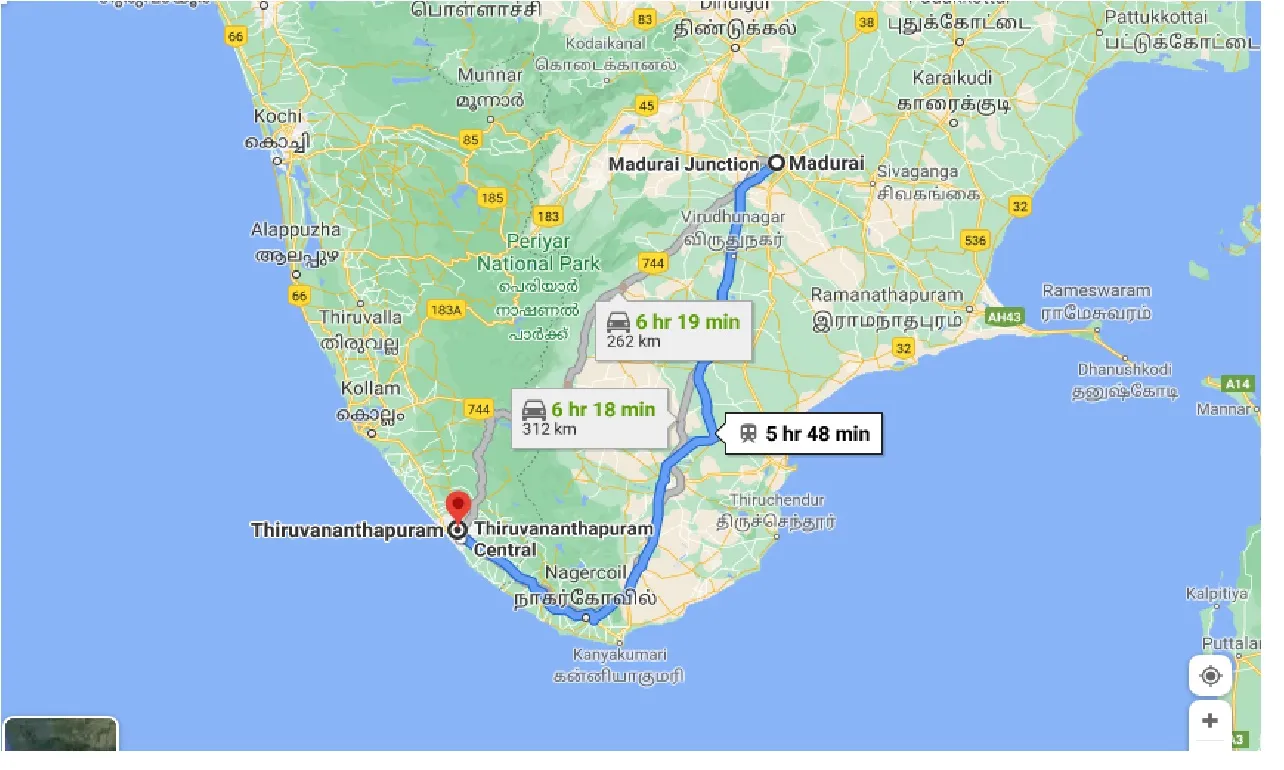 madurai-to-thiruvananthapuram-one-way