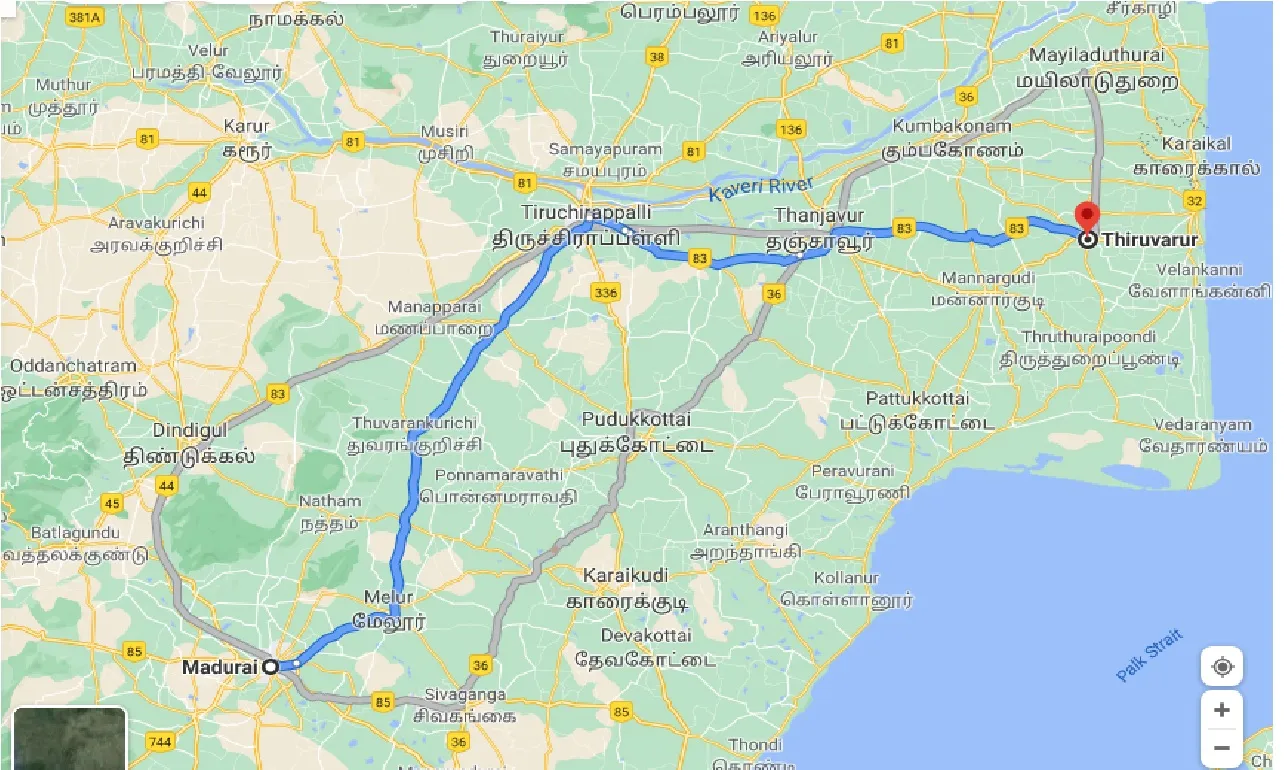 madurai-to-thiruvarur-one-way