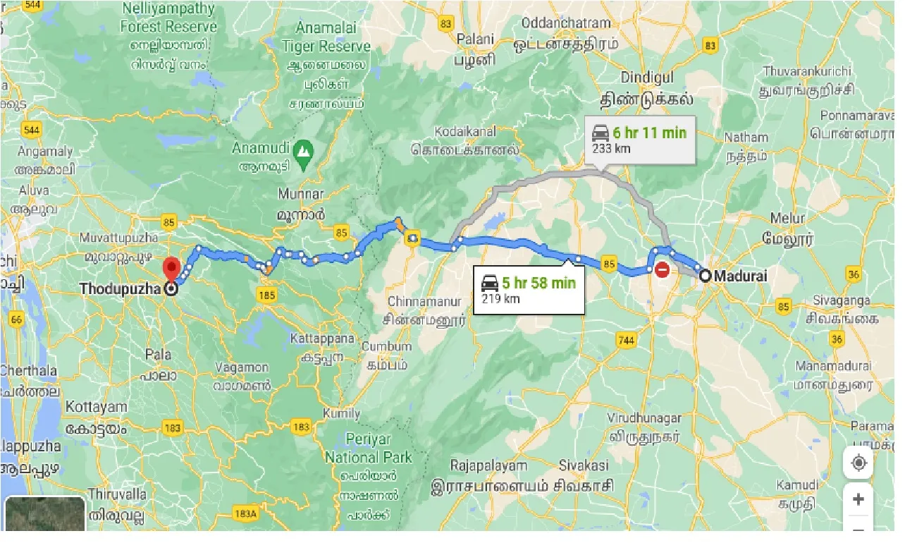 madurai-to-thodupuzha-one-way