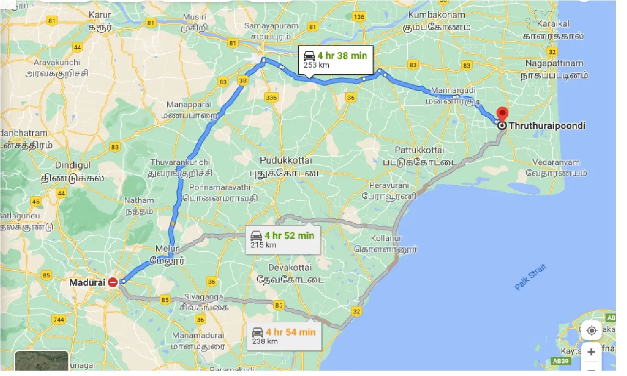madurai-to-thruthuaipoondi-one-way