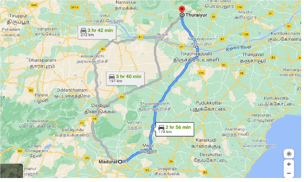 madurai-to-thuraiyur-one-way