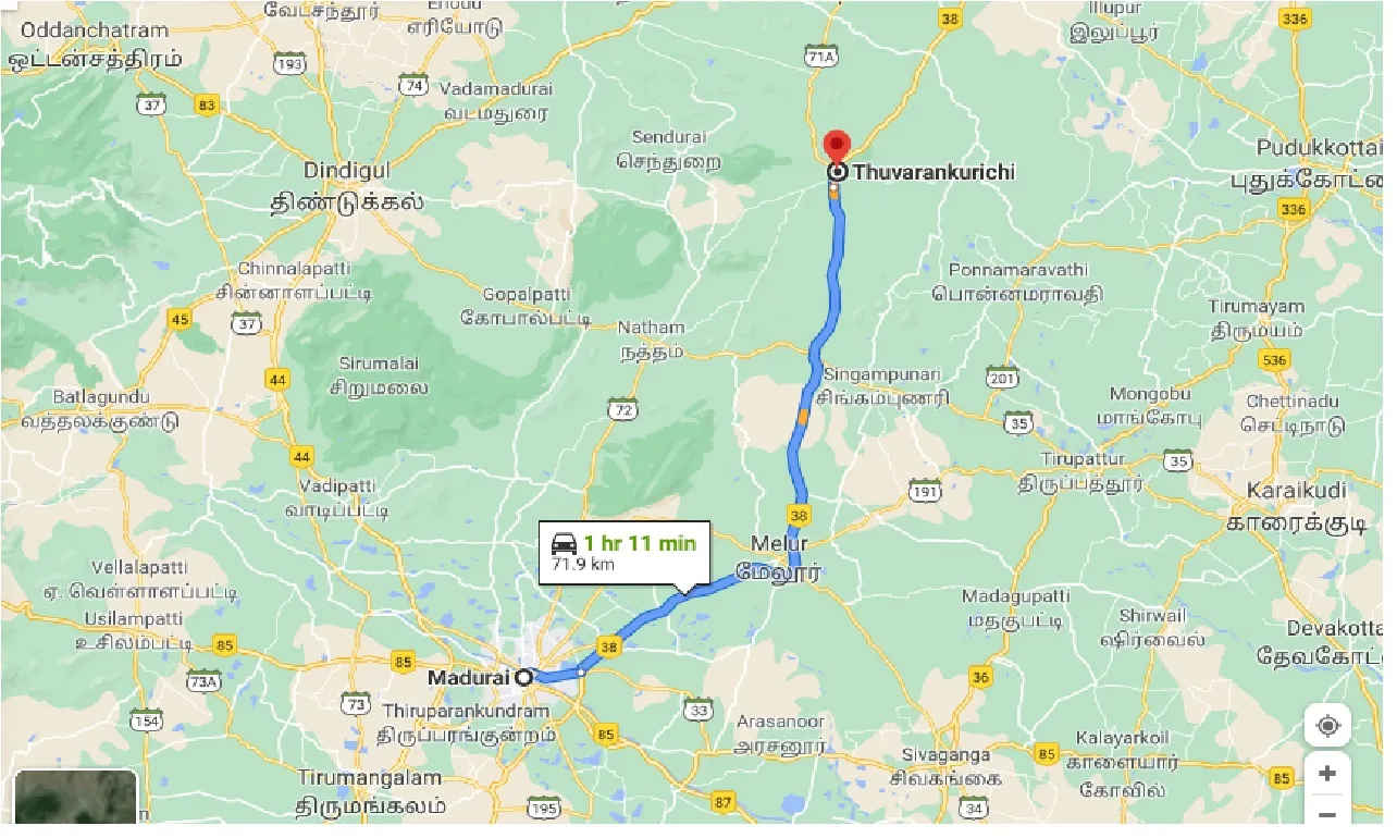 madurai-to-thuvarankurichi-taxi