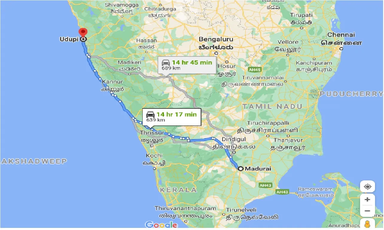 madurai-to-udupi-one-way