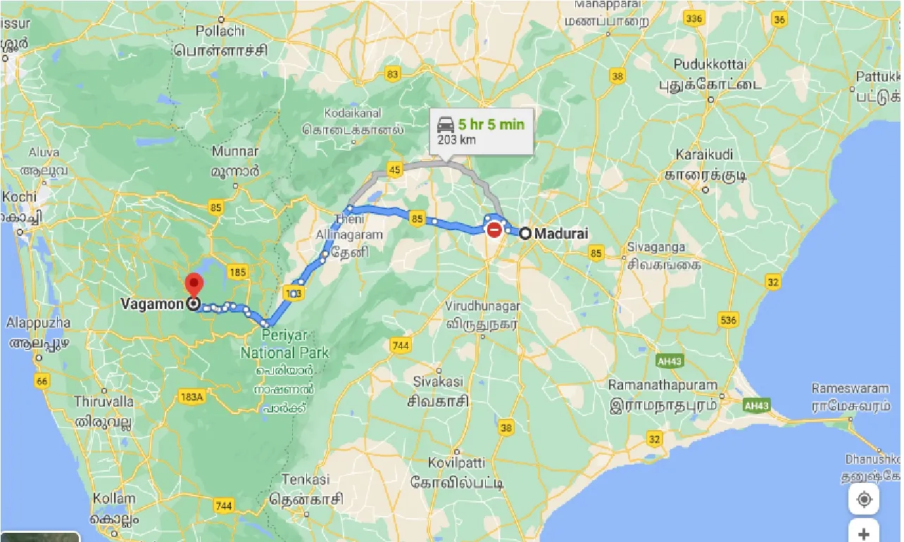 madurai-to-vagamon-taxi
