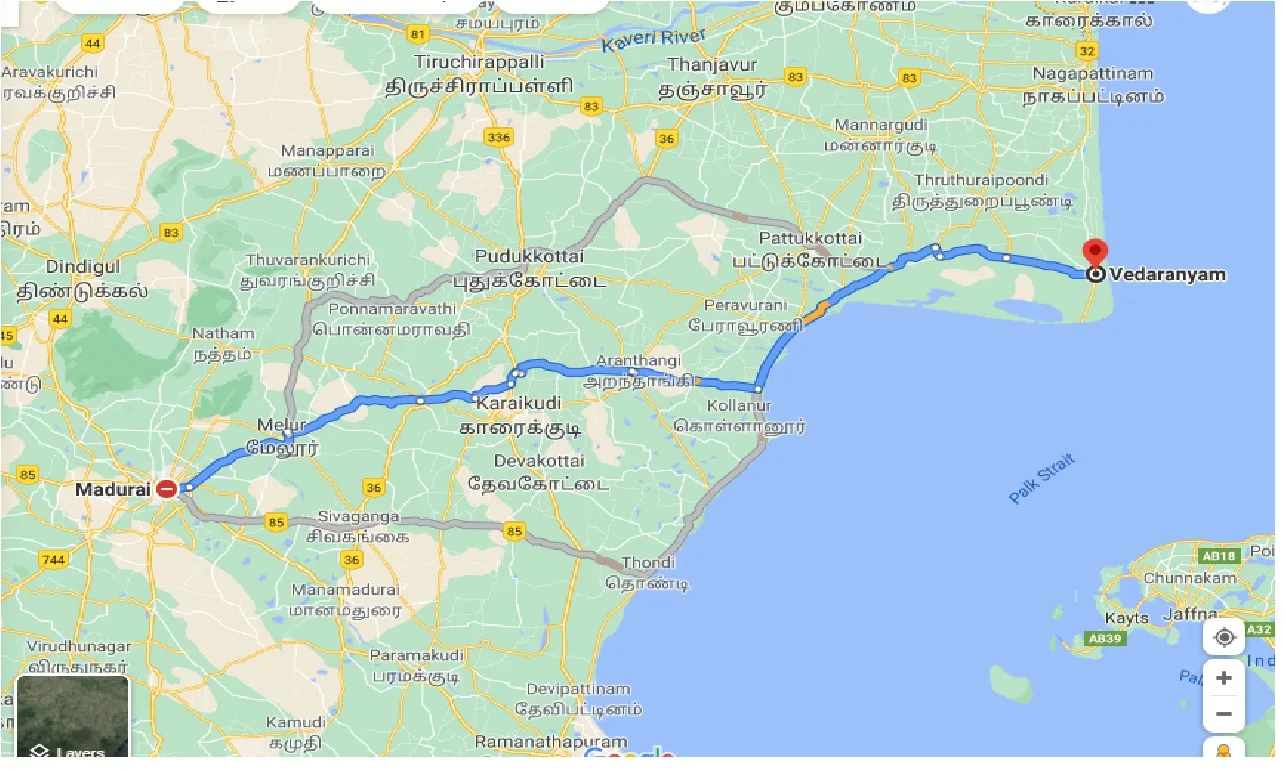madurai-to-vedranyam-one-way