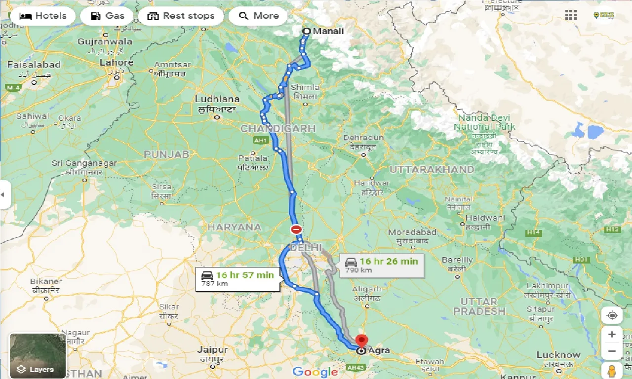 manali-to-agra-taxi