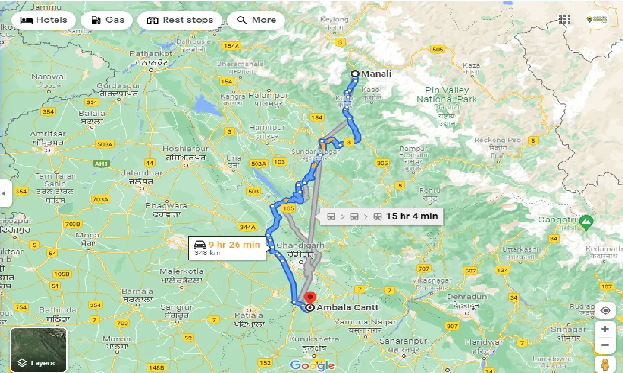 manali-to-ambala-cantt-one-way