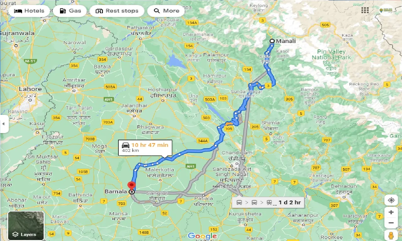 manali-to-barnala-one-way