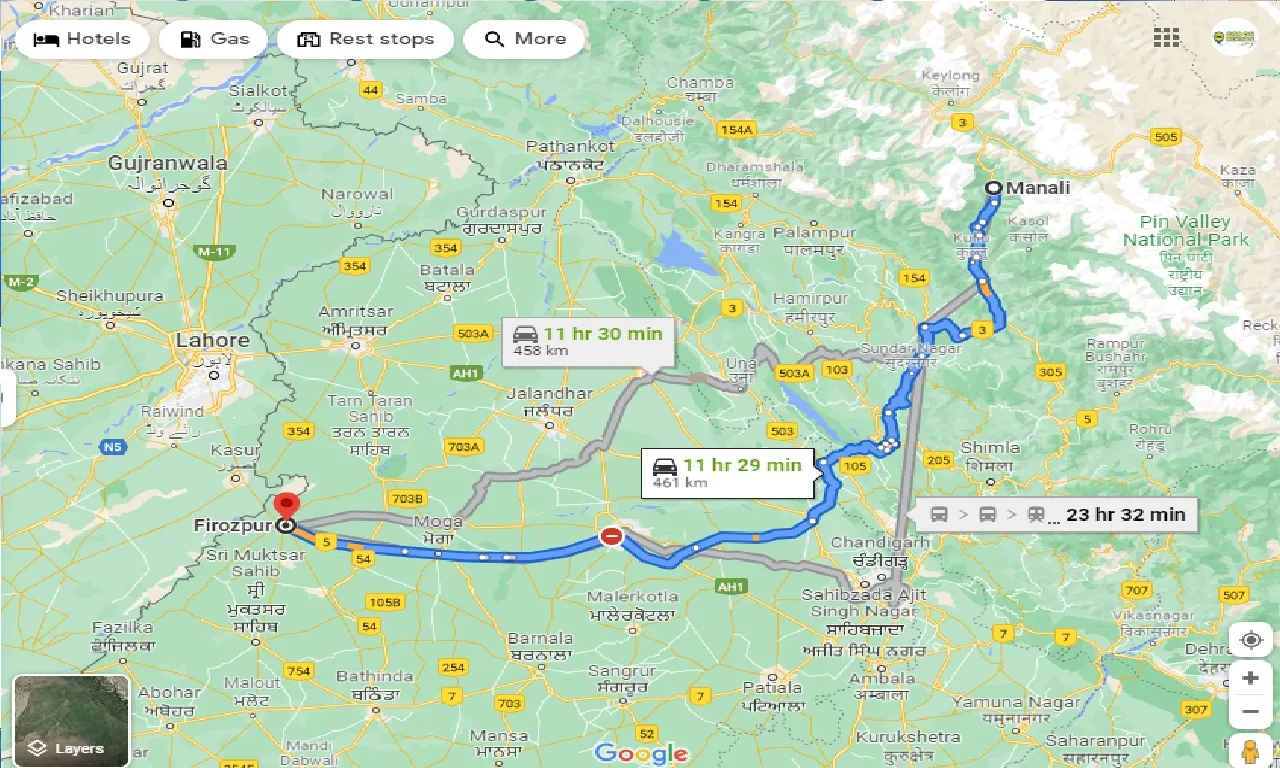 manali-to-firozpur-one-way
