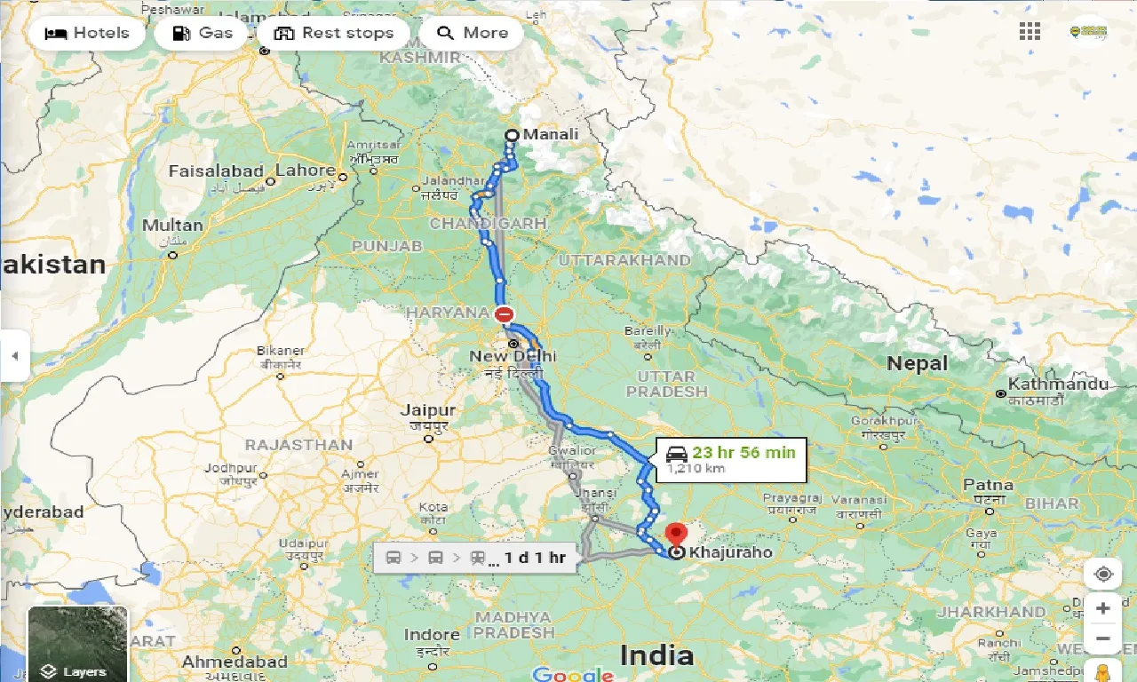 manali-to-khajuraho-taxi