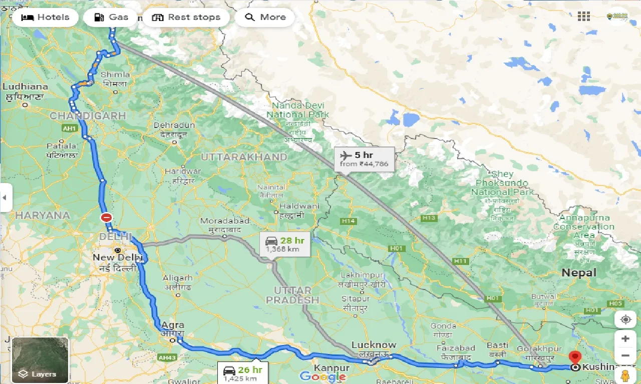 manali-to-kushinagar-one-way