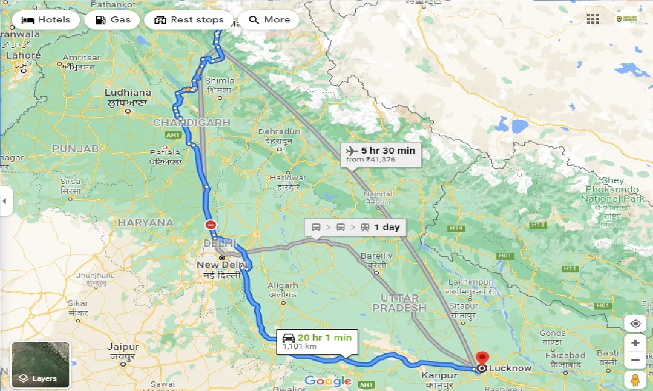 manali-to-lucknow-taxi