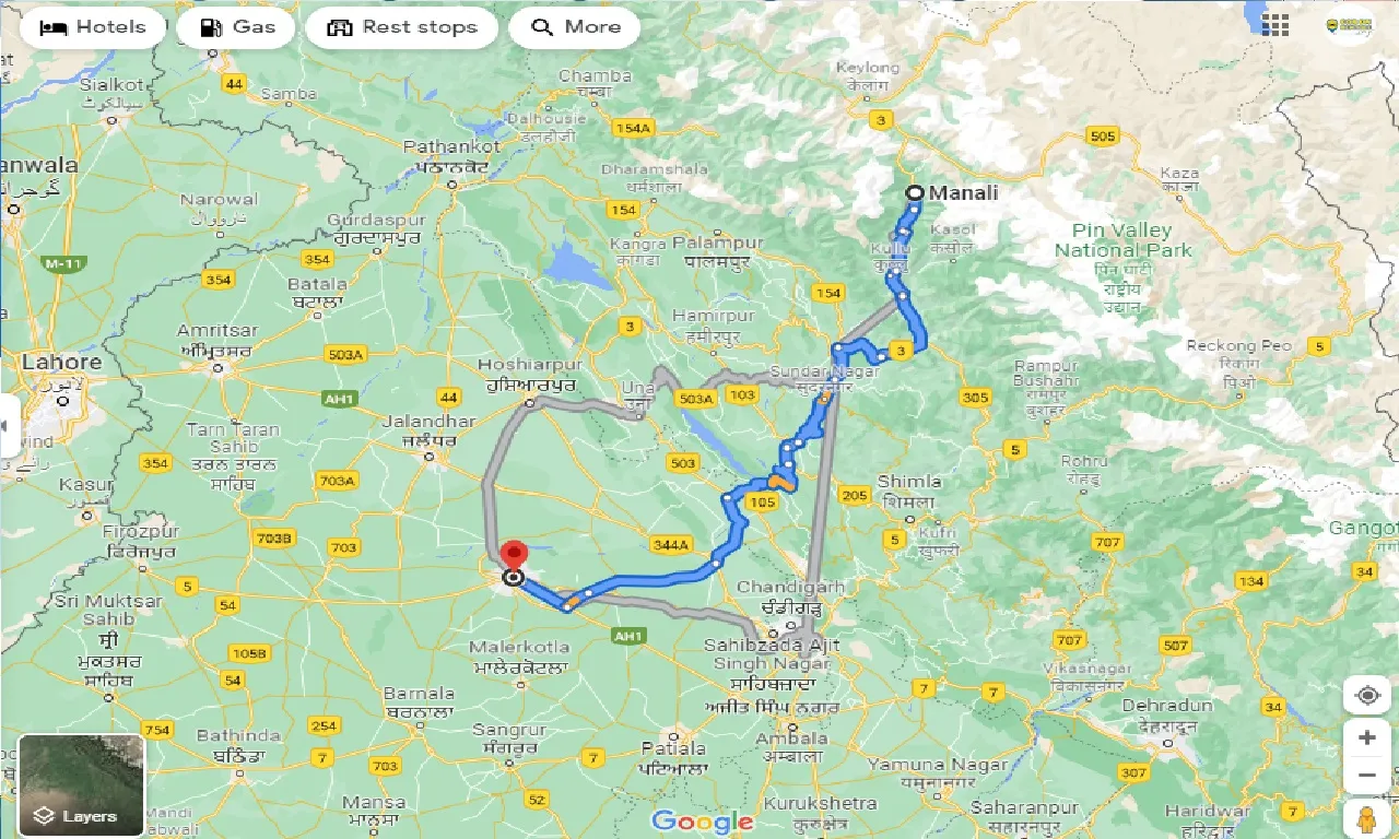manali-to-ludhiana-one-way