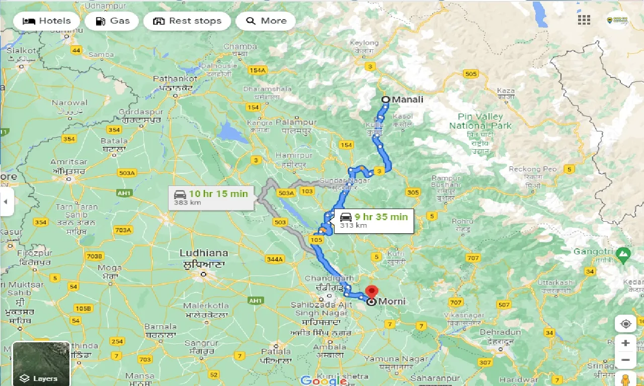 manali-to-morni-hills-one-way