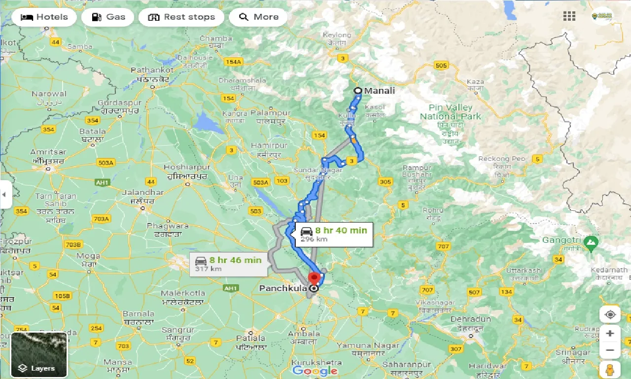 manali-to-panchkula-one-way