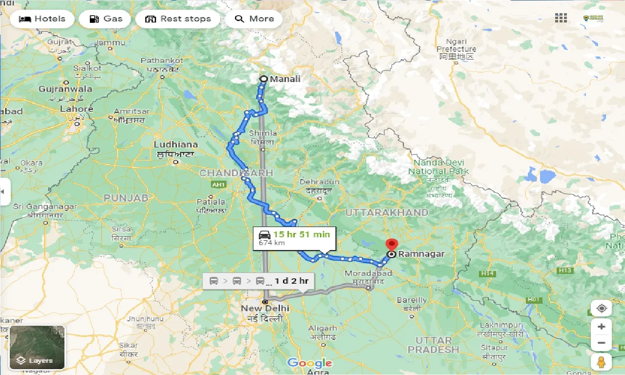 manali-to-ramnagar-taxi