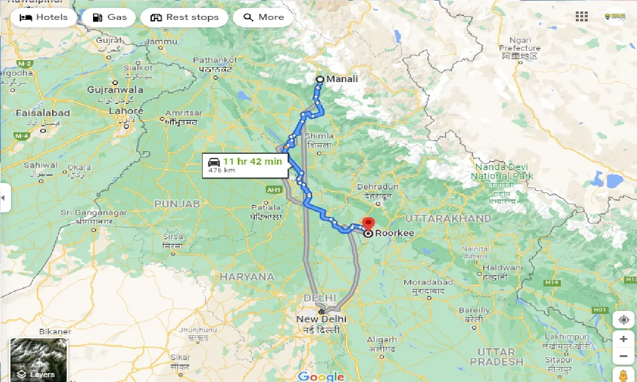 manali-to-roorkee-taxi