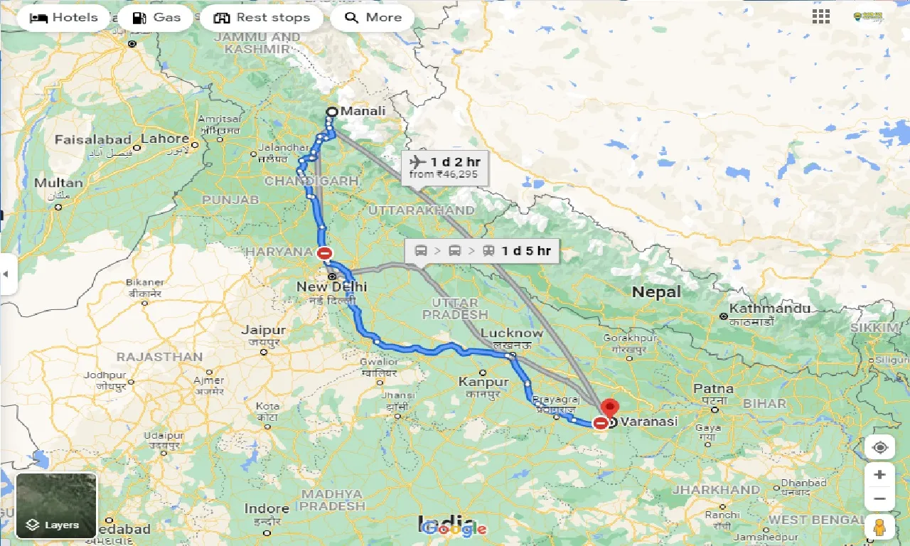 manali-to-varanasi-one-way