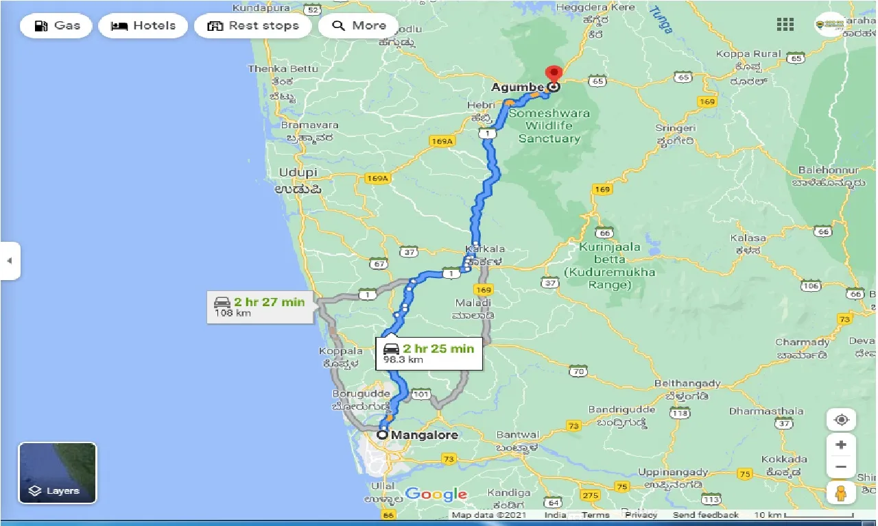 mangalore-to-agumbe-one-way