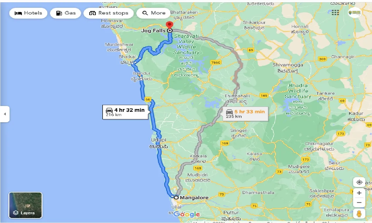 mangalore-to-jog-falls-one-way